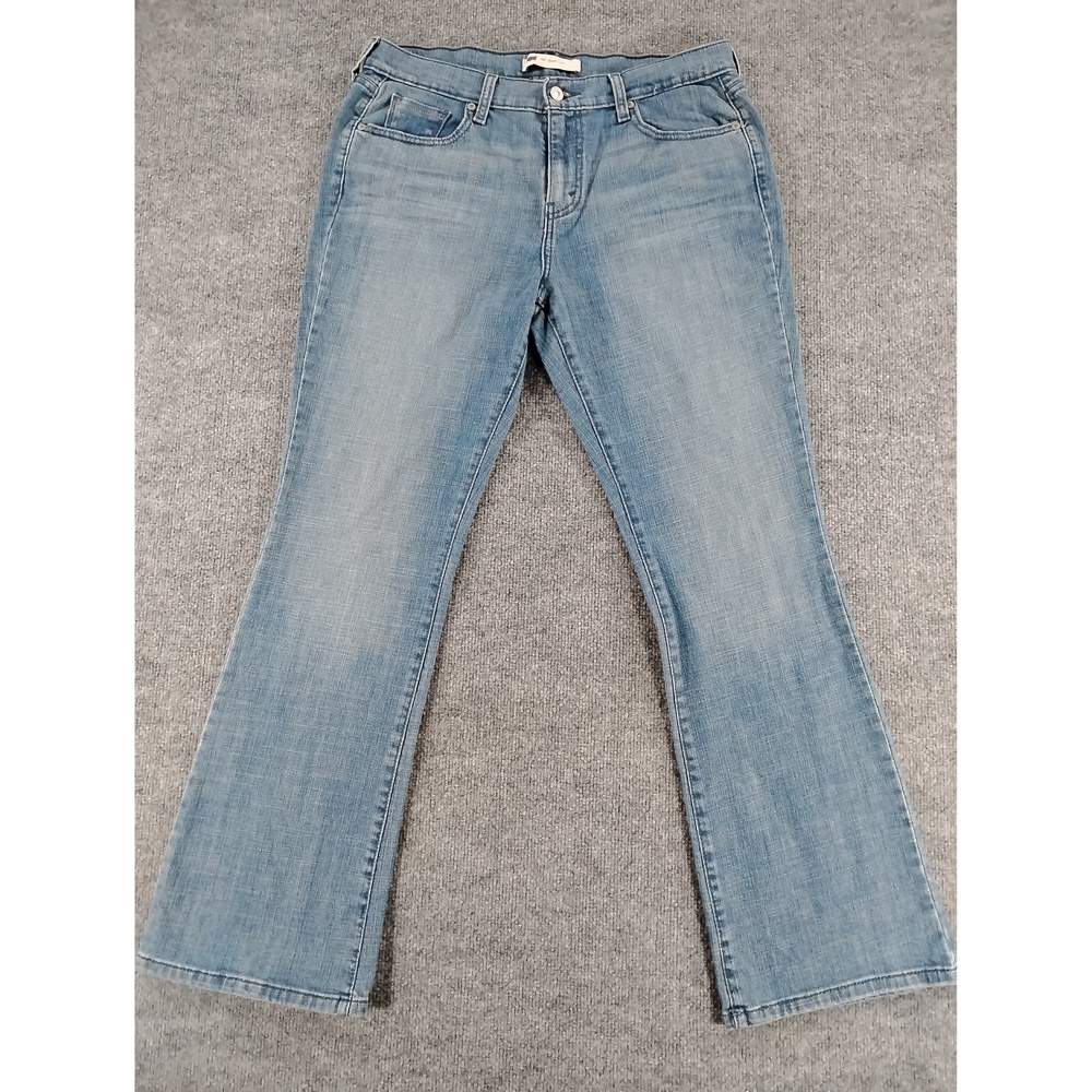 Minimalist Western Levis Bootcut Jeans Size 12 Mid Rise Cotton Stretch Denim